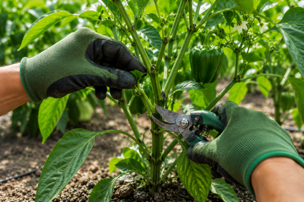 cómo podar las plantas de pimiento