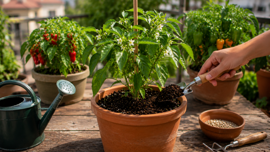 Cómo cultivar pimientos en macetas