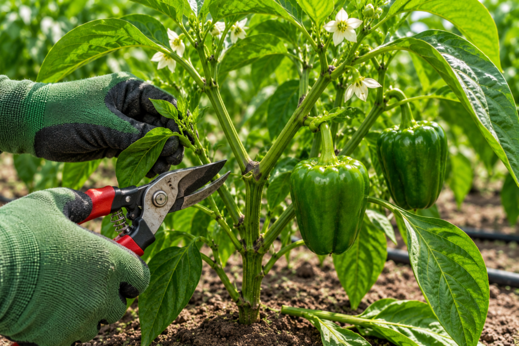 cómo podar las plantas de pimiento