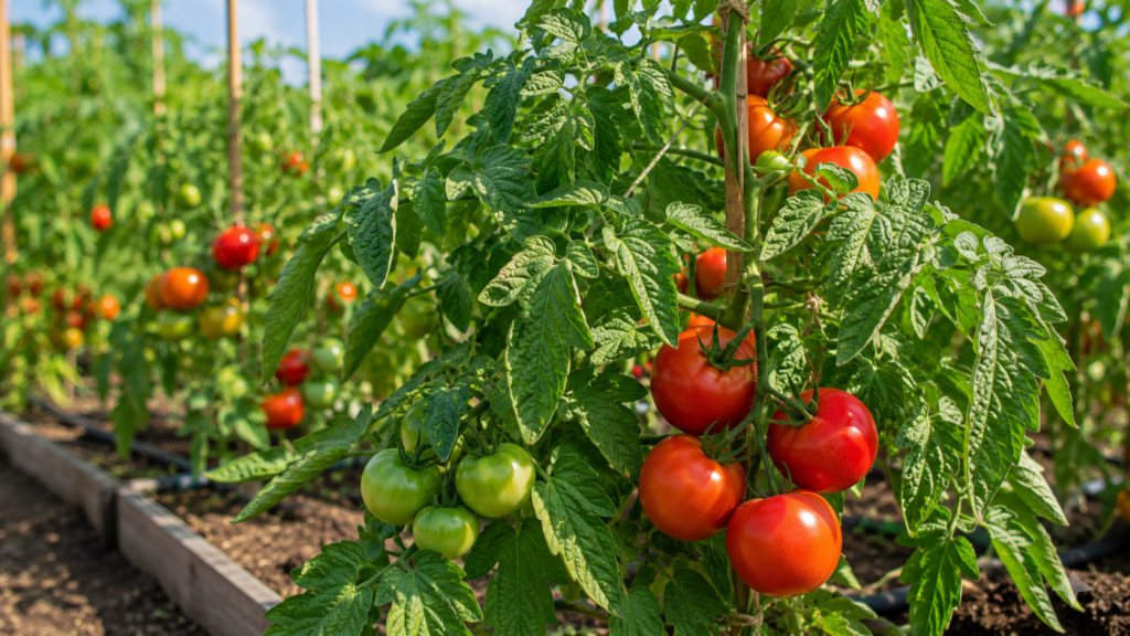hojas del tomate amarillas