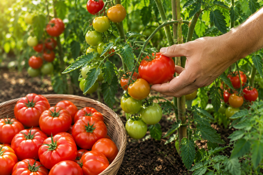 ¿Cuándo cosechar los tomates?