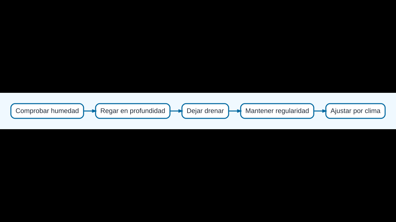Diagrama para ajustar la frecuencia y cantidad de riego del pimiento sin encharcar