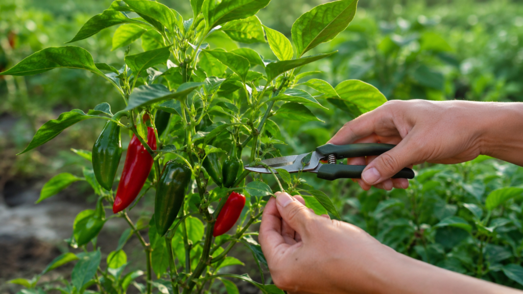 cómo podar las plantas de pimiento