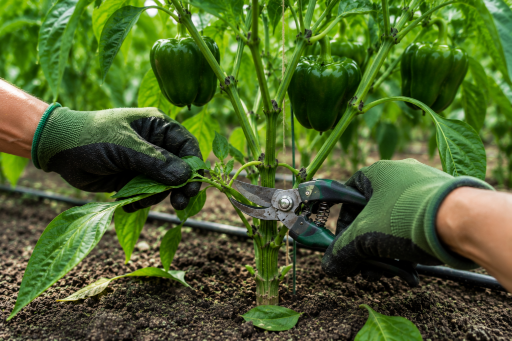 cómo podar las plantas de pimiento