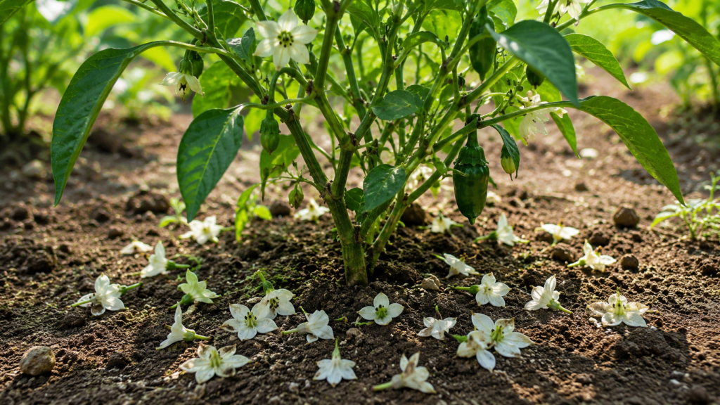 por qué se caen las flores del pimiento
