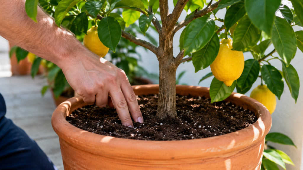 cómo regar un limonero