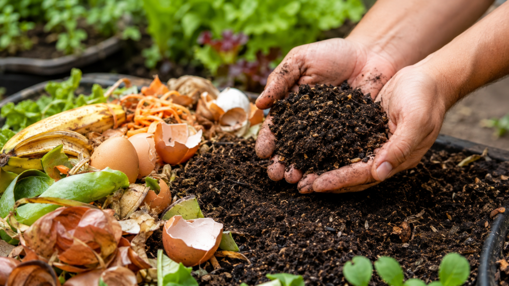 Residuos orgánicos utilizados para preparar abonos caseros para plantas