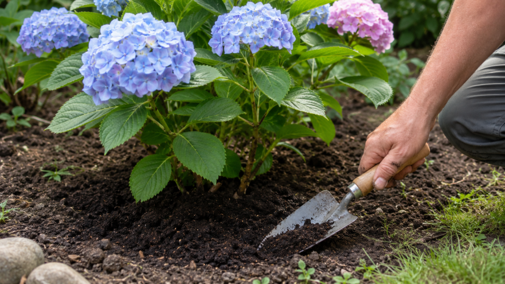 Compost para hortensias