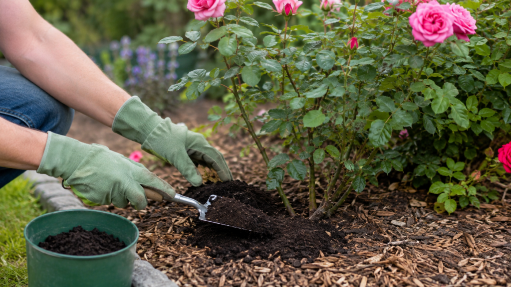 Cómo abonar un rosal con materia orgánica