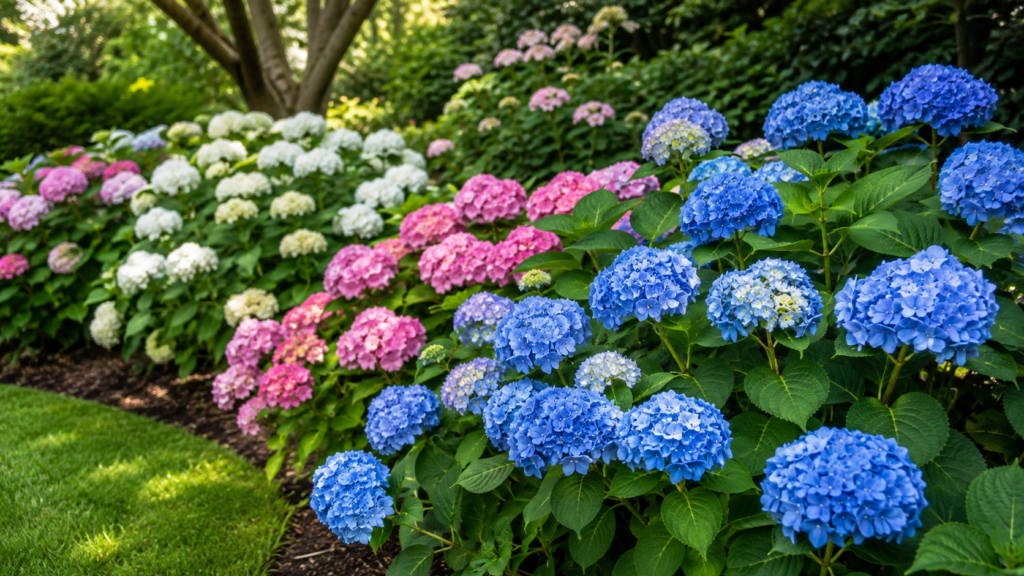 Luz adecuada para las hortensias