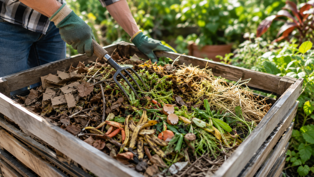Cómo remover y airear el compost casero correctamente