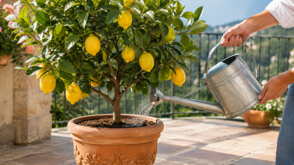 cómo regar un limonero