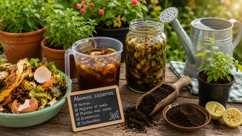 Diferentes abonos caseros para plantas y huerto
