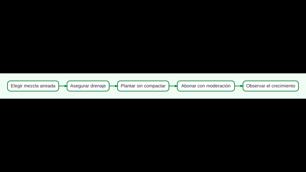 Diagrama para preparar el sustrato y fertilizar plantas aromáticas en maceta